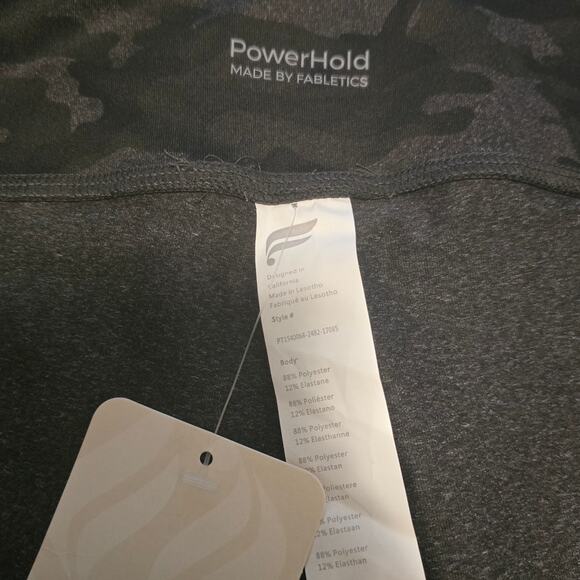Fabletics Mid Rise Power Hold Black Camoflauge Athletic Hiking Leggings 3x NWT - Picture 4 of 6